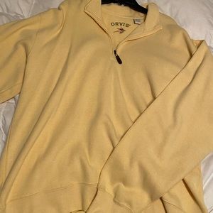 Men’s yellow Orvis pullover XL
